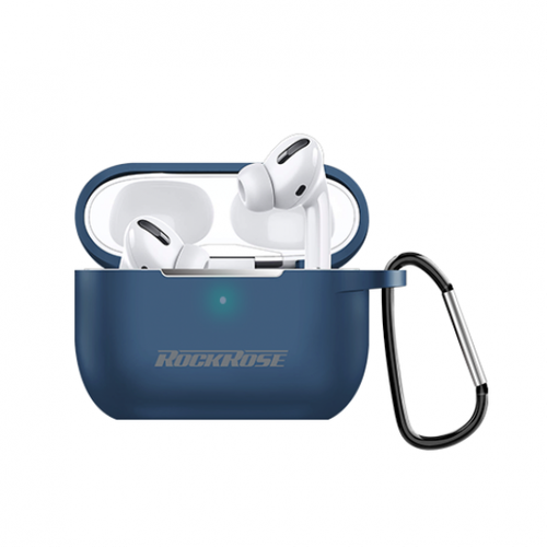 Rock Rose Veil III Silicone Protective Case for AirPods Pro – Blue