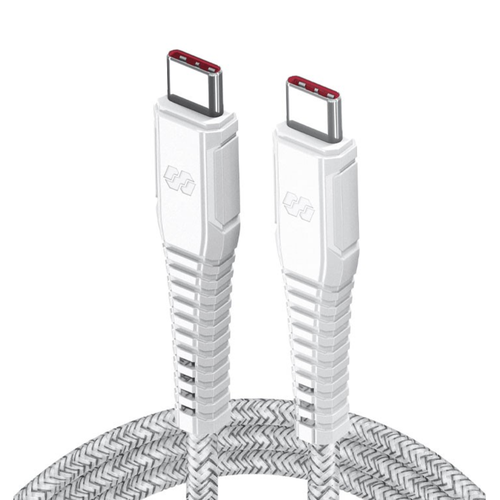 Moxedo Velox Nylon Braided USB-C to USB-C Cable 2m - White