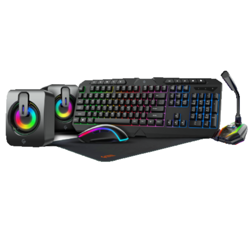 Porodo 5 In 1 Ultimate Gaming Kit With Rainbow Effect 1-year warranty
