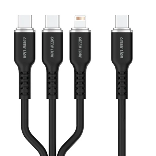 Green Lion 3in1 Silicone Cable 1.2m