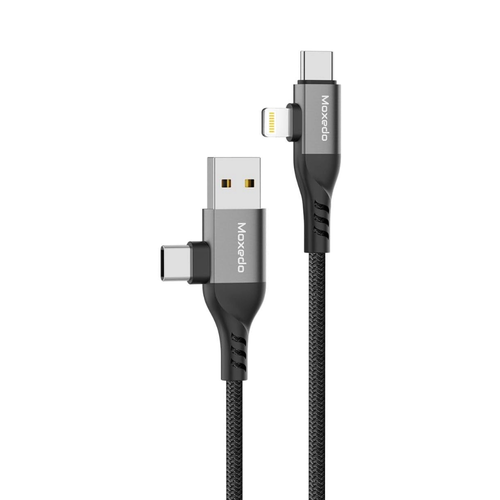 Moxedo 4-In-1 PD 3.0 60W Nylon Braided Charging Cable 1m