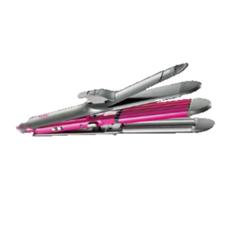 4 In 1 Beauty Styler Curler Hair Straightener Kemei