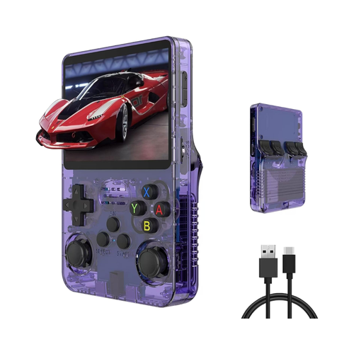 R36S Retro Handheld Game Console - Blue