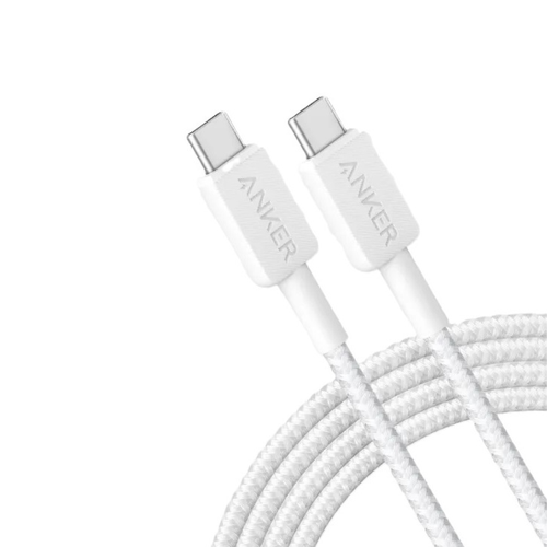 Anker 322 Usb-C To Usb-C Cable 60W Braided (0.9M/3Ft) white