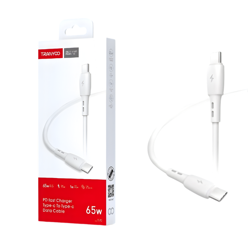 Tranyoo 65W PD Super Fast Charger USB C to Type C Cable T-P2