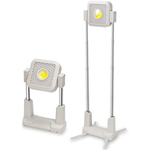 LED Work Lights, Waterproof Portable Flood Light with Stand for Outdoor Camping, Hiking, Garage, Car Repairing, Workshop Job Site Lighting