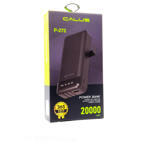 Calus 20000mah power bank with 3 data cable and led display