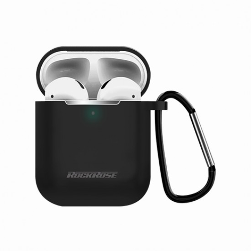 Rock Rose Veil II Silicone Protective Case for AirPods 2 – Black