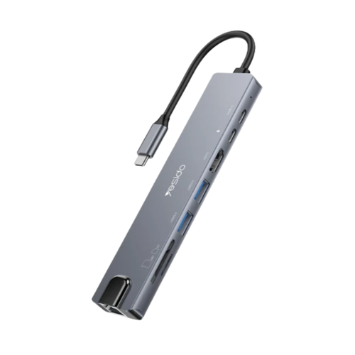 Yesido HB27 8-in-1 USB-C Hub with PD 100W Fast Charging