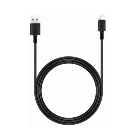 Rock Rose Beta AL 2.4A 1M Lightning Cable, RRCS01L, Black