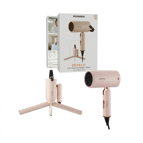 Porodo 2-in-1 Hair Dryer & Clothes Dryer 1 Year Warranty