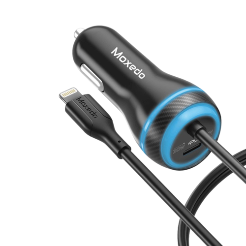 Moxedo 60W PD 3.0 Car Charger USB C with Lightning Cable