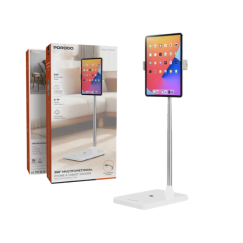 Porodo 360° Multifunctional Phone & Tablet Holder with Extendable Pole