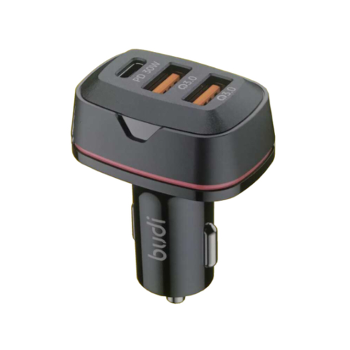 Budi 48W Dual QC3.0 and USB-C PD Car Charger