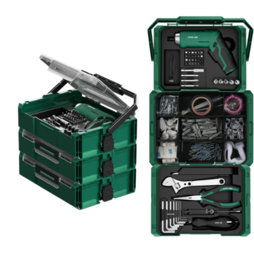 Green lion Cordless Electric Drill Tool Kit – Complete Home Repair Set 2 Year Warranty
