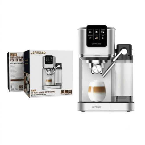 LePresso Latteo Hot & Cold Coffee Machine with Milk Frothing Function 1 Year Warranty