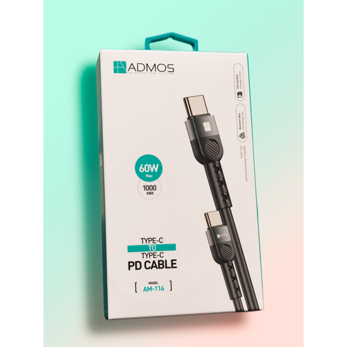 Admos Am-114 60W Type-C To Type-C Cable 1Mtr