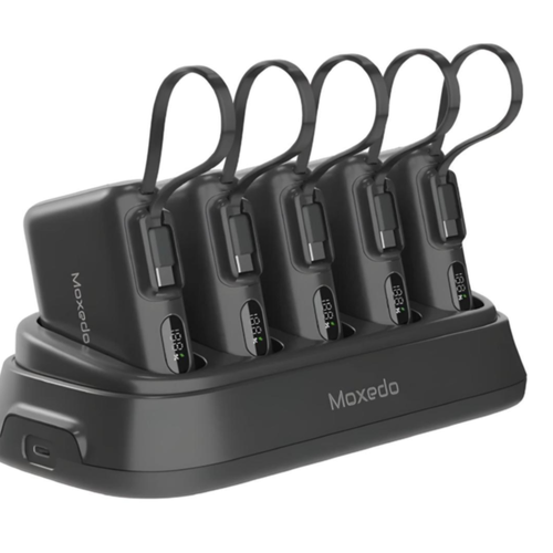 Moxedo Combo 5x 10,000mAh Power Bank Kit with Charging Dock 22.5W Fast Charging