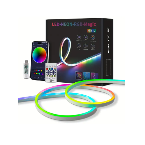LED Neon RGB Magic Strip Light (5 Meters) - Smart Multi-Color Lighting