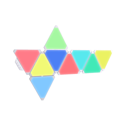 Smart RGB Triangle Wall Light Panels - 9 Pcs Set