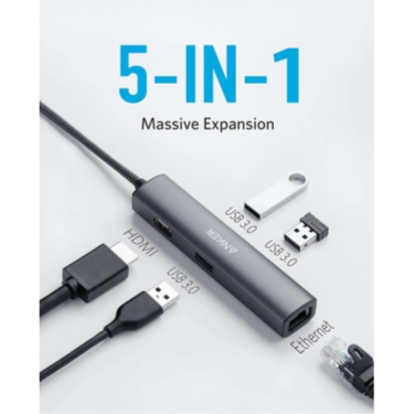 Anker Power Expand+ 5-in-1 USB-C Ethernet Hub
