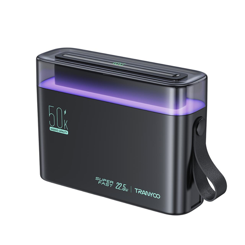 Tranyoo Super fast power bank 22.5W with Rainbow Lamp 50000mAh T-L5