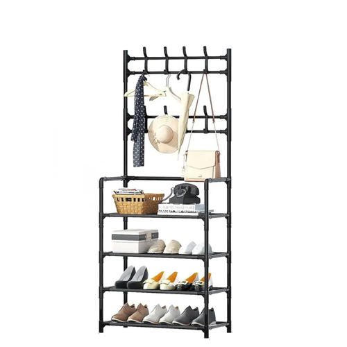 Hall Tree Entryway Coat Rack with Shoe Storage Organizer