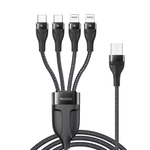 Yesido CA111 4-In-1 USB to 2 Type-C with 2 Lightning Cable