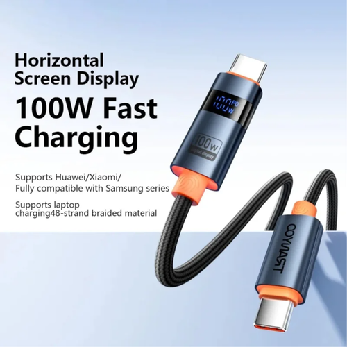 Tranyoo Type-C Fast Charging Cable 100W Digital Display CC-6