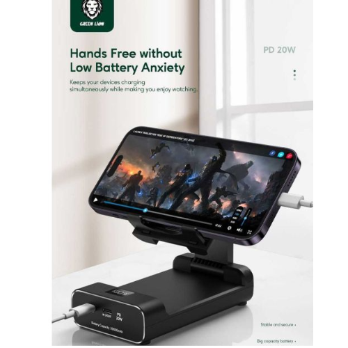 Power Bank 10000mAh with Built-in Foldable Smartphone Stand