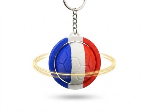Spinning Keychain - France