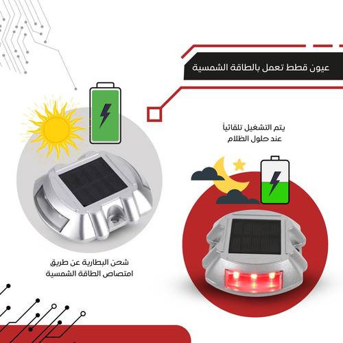 عيون قطط طاقة شمسية 
