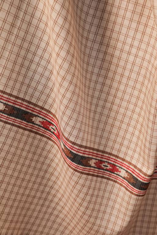  شال نسائي تصميم كولو  من الصوف الناعم للغاية - لون طوبي 