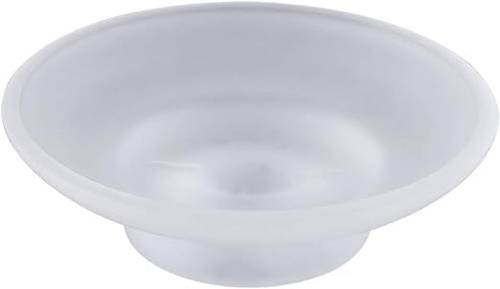 طبق الصابون مستديرًا ، وحوض صابون بديل من Frosted Glass لحمام مغسلة المطبخ