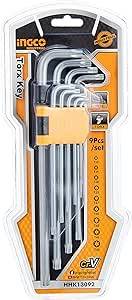 Engco HHK13092 مجموعة مفتاح Torx Arm Torx الطويل ، الحجم T10-T50