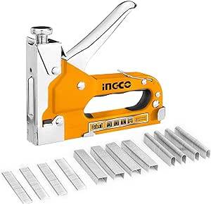 ingco HSG1405 بندقية أساسية ثقيلة مع دبابيس 1000 قطعة ، وطول 4-14 ملم