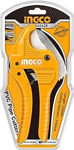 ingco 200 مم من نوع Ratchet Cutter PVC Pipe Cutter مع وظيفة مفتوحة تلقائية ، أصفر
