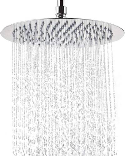رأس دش استحمام دائري فضي 30*30 (12