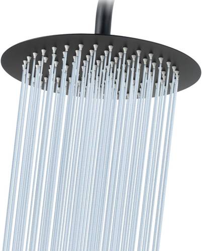 رأس دش استحمام دائري أسود 25*25 (10