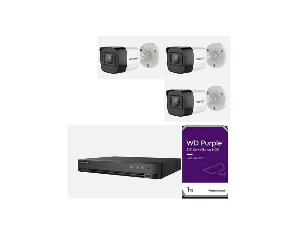 Package of 3 Cameras 5MP HikVision Analog - Shop joyfully with Mazeed