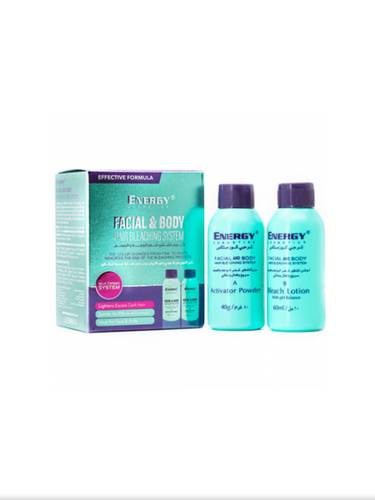مجموعة تشقير شعر الوجه والجسم من انيرجي - 60ml/40ml
