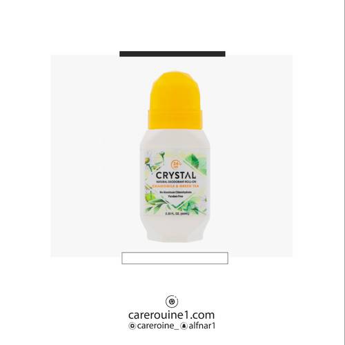 كريستال مزيل عرق طبيعي رول-اون بالبابونج والشاي الاخضر 66ml
