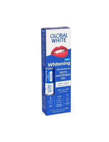  جل للأسنان جلوبال وايت أصلي مبيض بطعم النعناع ، 5ml