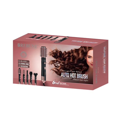 ريبون مصفف شعر اوتوماتيك احترافي 6 في 1 ريبون - Rebune Auto Hot Brush RE-2158