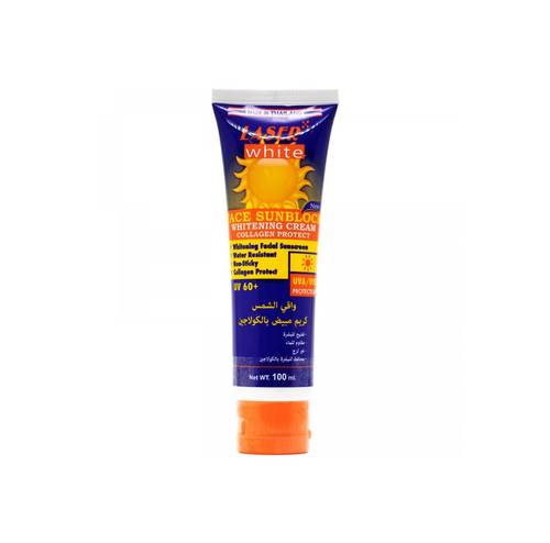 ليزر وايت كريم واقي شمس +UV60 بالكولاجين 100ml