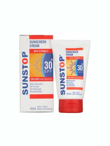 صن ستوب كريم واقي شمس بعامل حماية 30 SPF بفيتامين إي  - 45ml