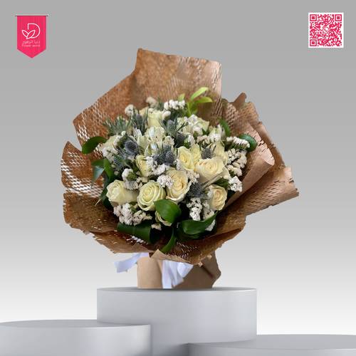 باقة ورد ابيض FLW102