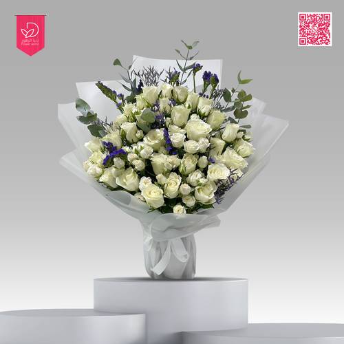 باقة ورد ابيض W101