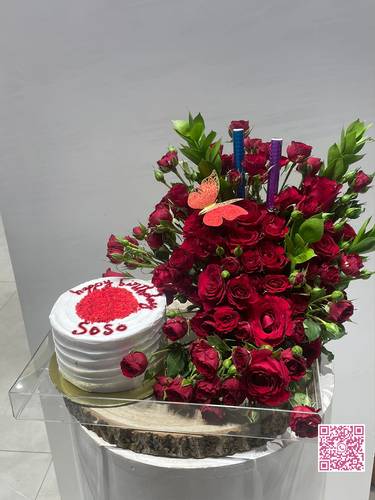 تنسيق ورد مع كيك c10