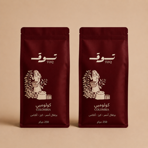 بكج كيسين 250 جرام و ثلاث اكواب كولومبي
